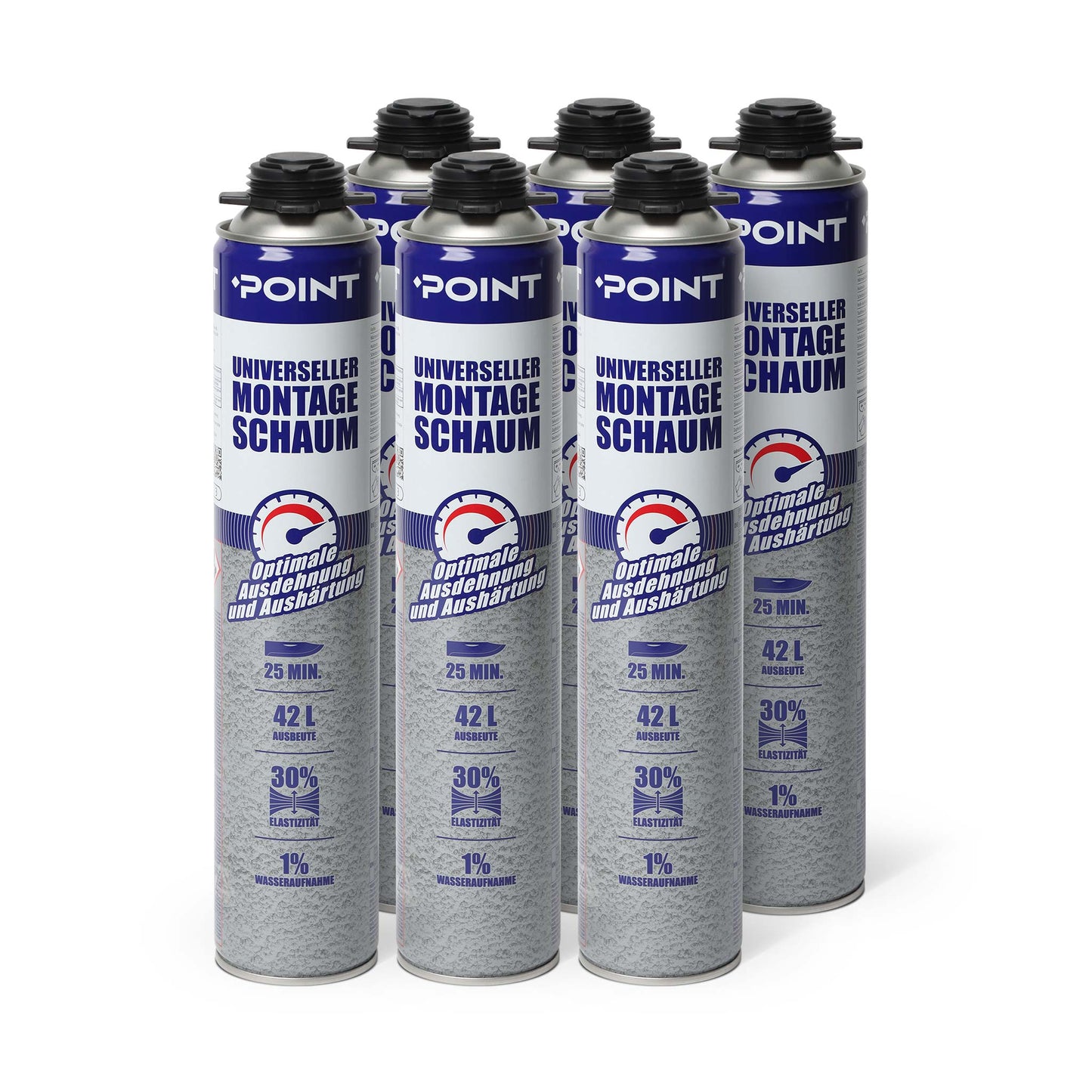 6 Stück POINT Universeller Montageschaum