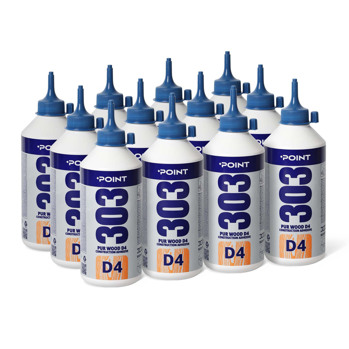 12 Stück POINT 303 PUR D4 Konstruktions-Holzklebstoff