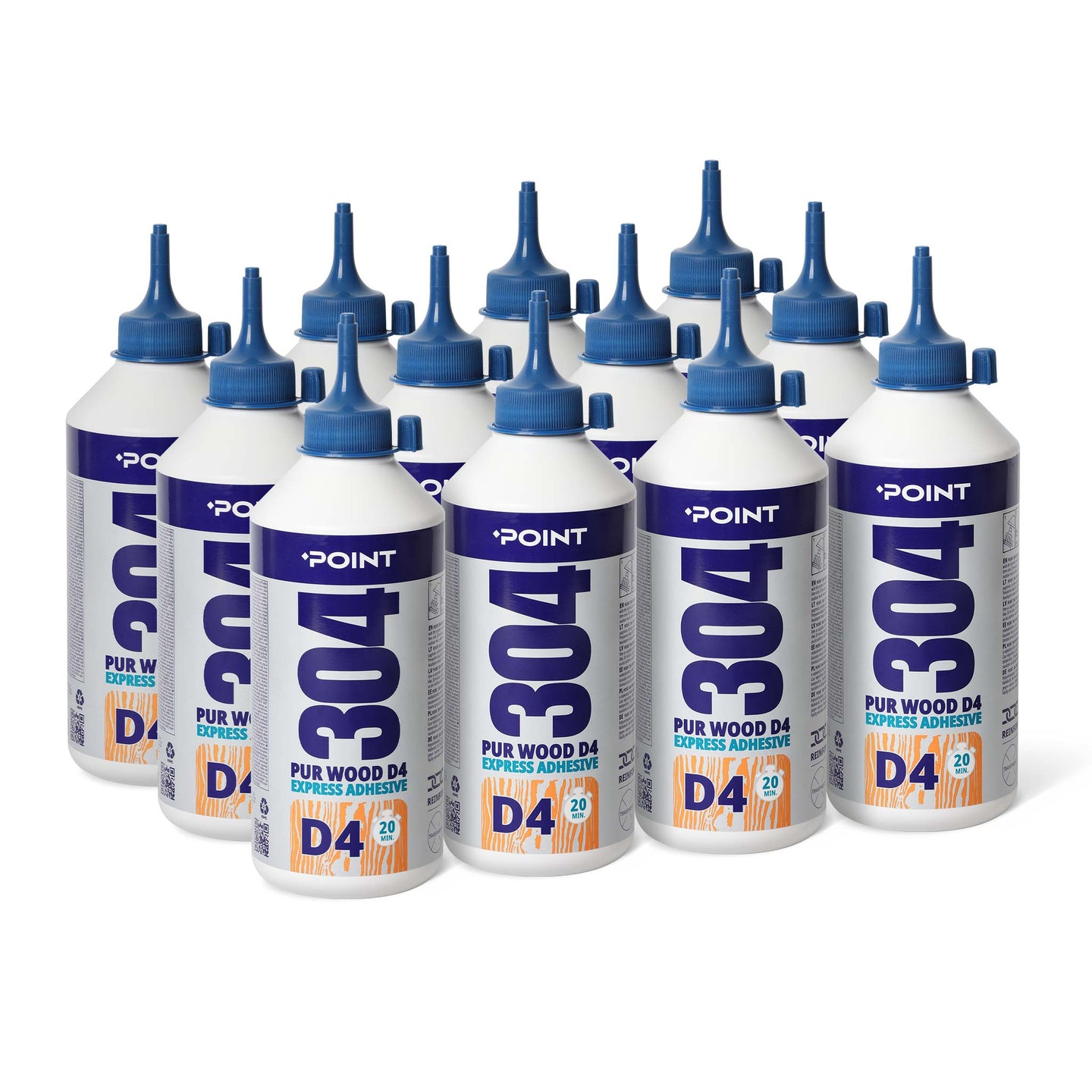 12 Stück POINT 304 PUR D4 EXPRESS Konstruktions-Holzklebstoff