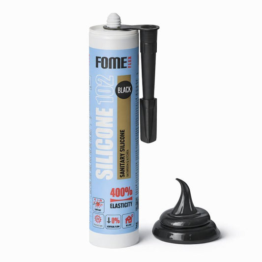FOME FLEX 102 Sanitärsilikon für Bad & Küche, schwarz, 310ml