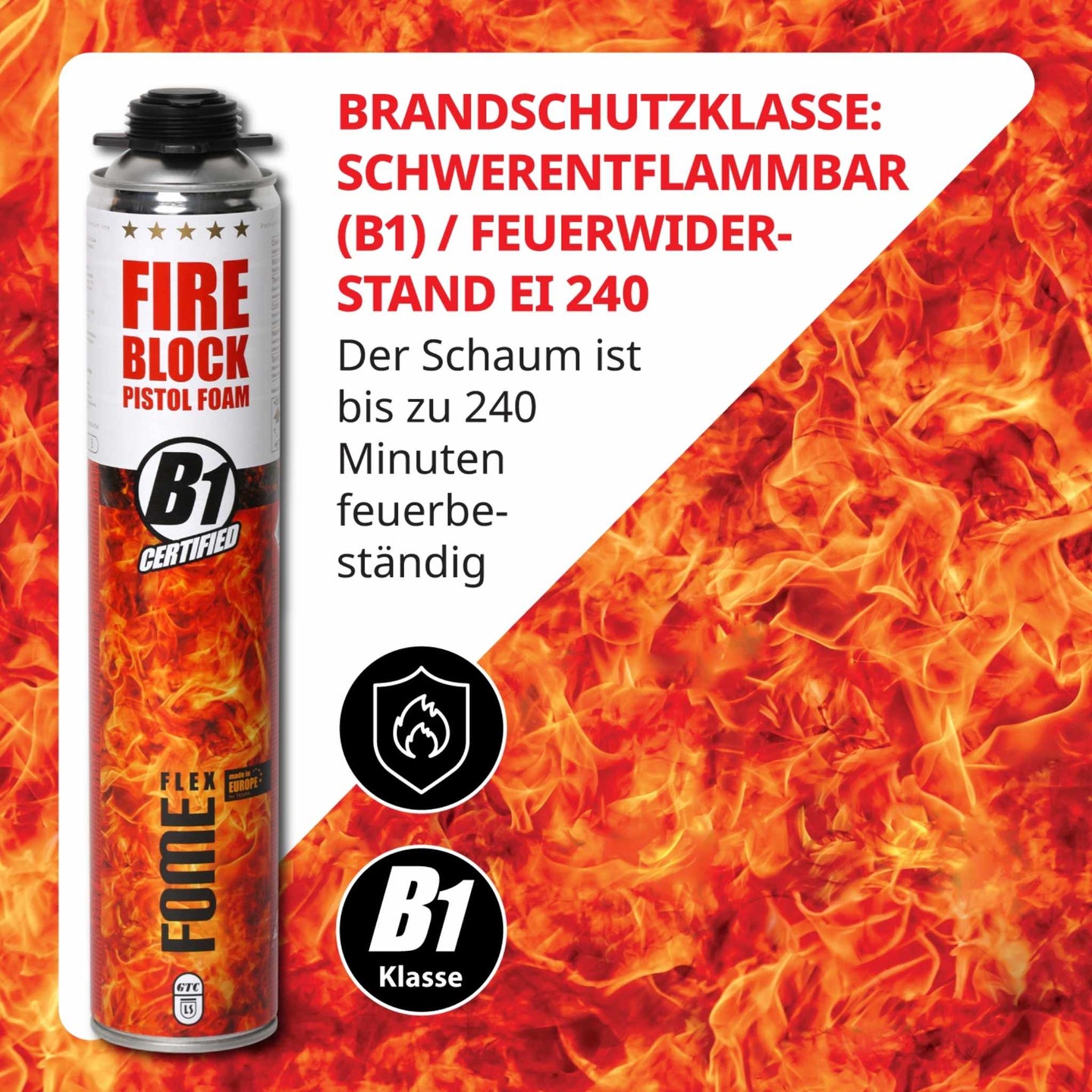 FOME FLEX Fire Block B1 Montageschaum Brandschutzklasse