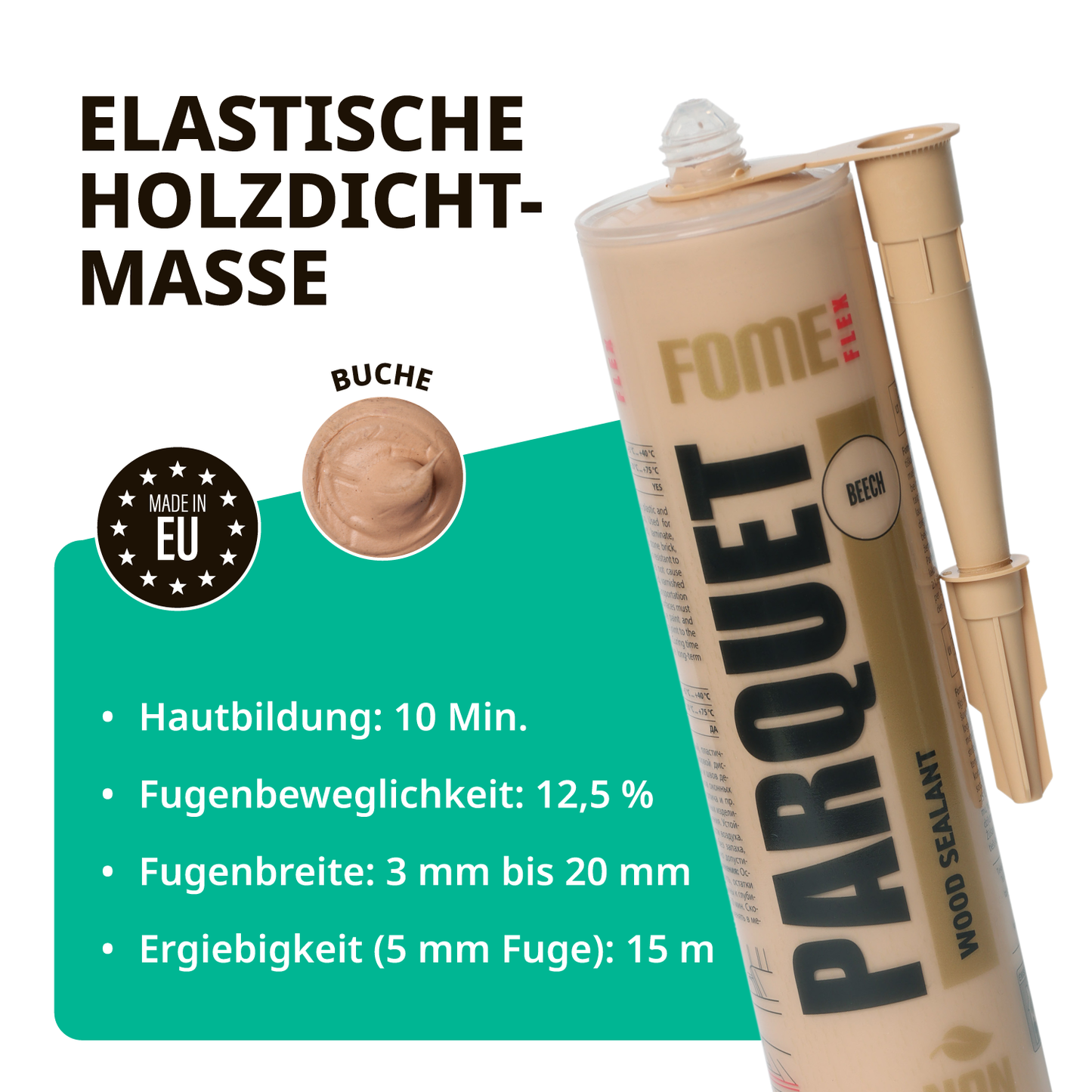 ELASTISCHE HOLZDICHT-MASSE BUCHE