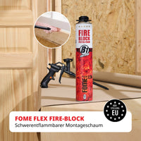 FOME FLEX Fire Block B1 Montageschaum, 750ml Scwerentflammbarer Montageschaum