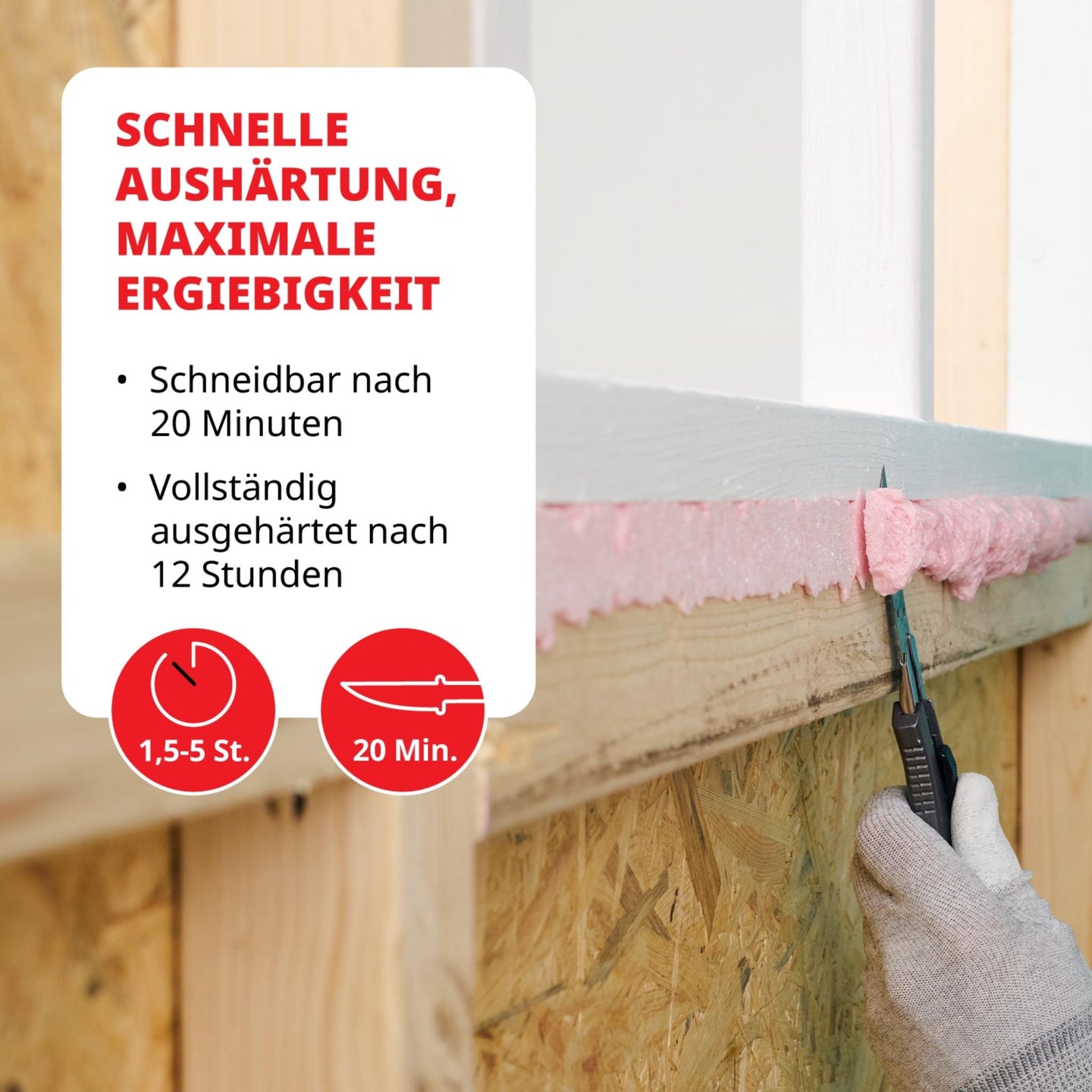 FOME FLEX Fire Block B1 Montageschaum, Schnelle Aushärtung, Maximale ergiebigkeit