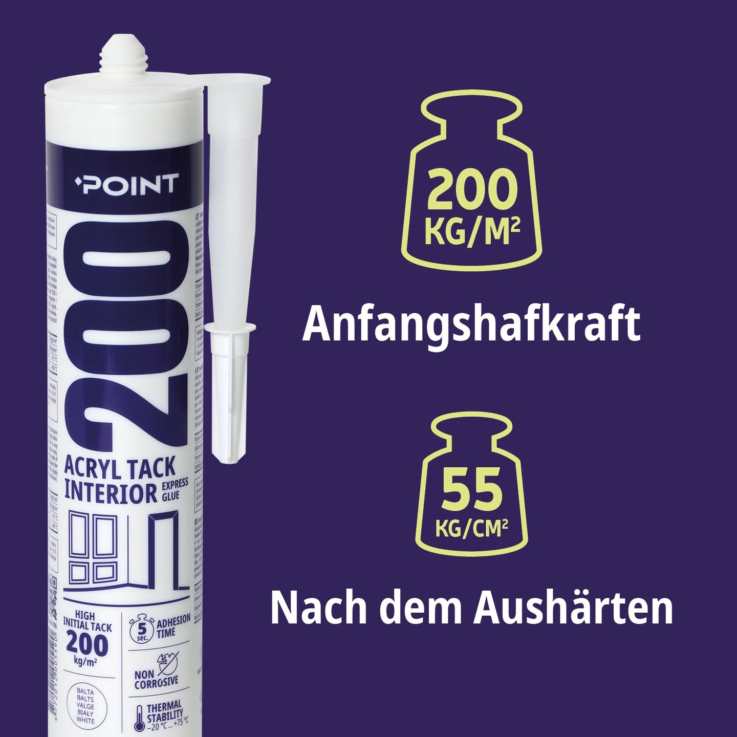 Anfangshaftkraft, Nach dem Aushärten
