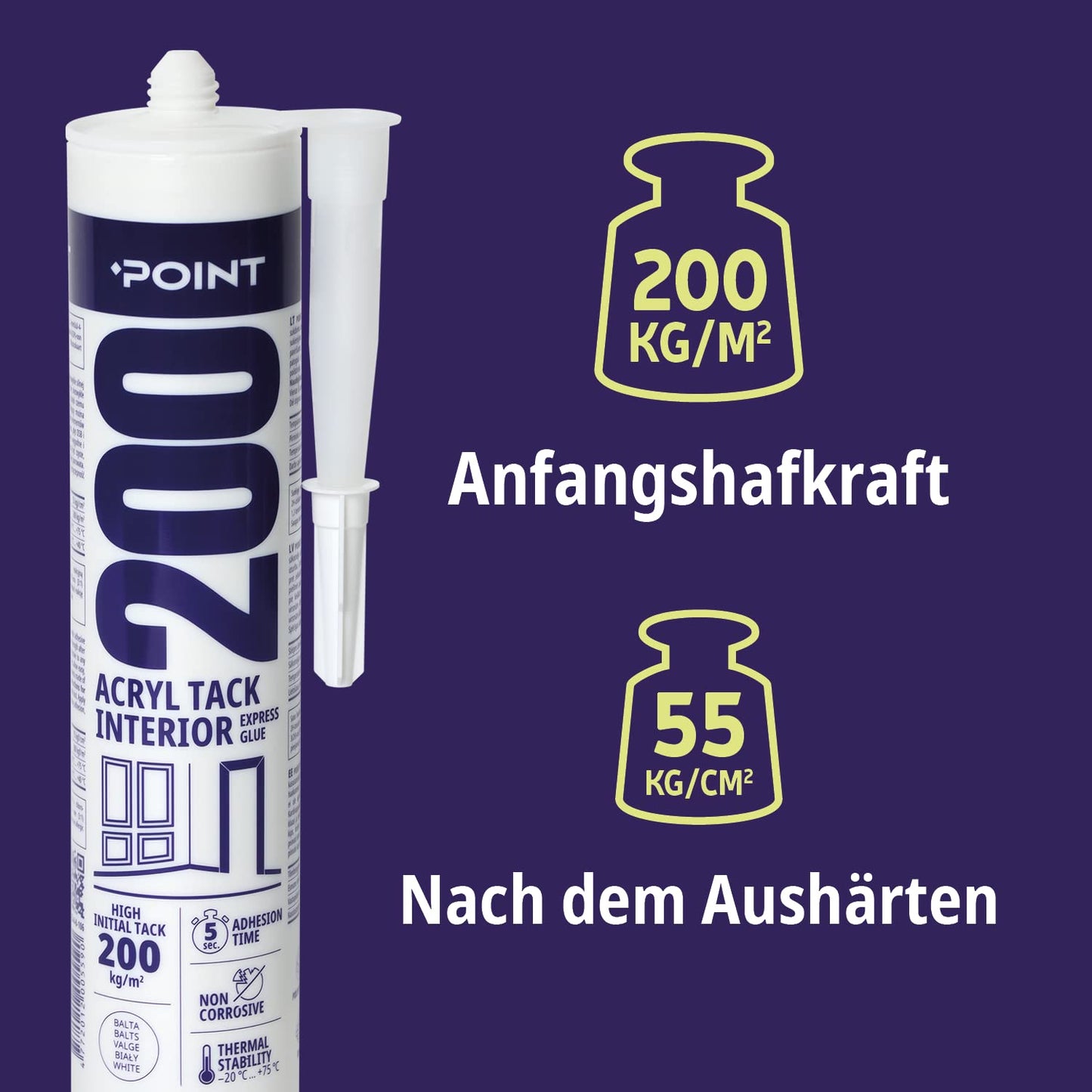 Anfangshaftkraft, Nach dem Aushärten