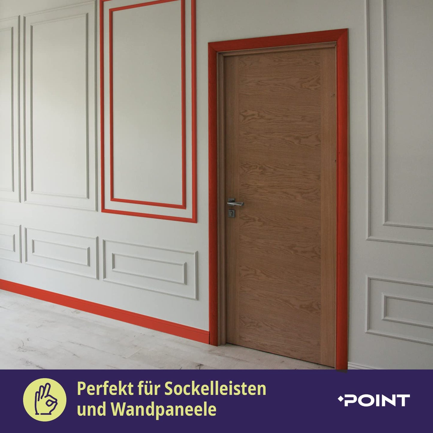 Perfekt für Sockelleisten und Wandpaneele