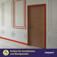 Perfekt für Sockelleisten und Wandpaneele