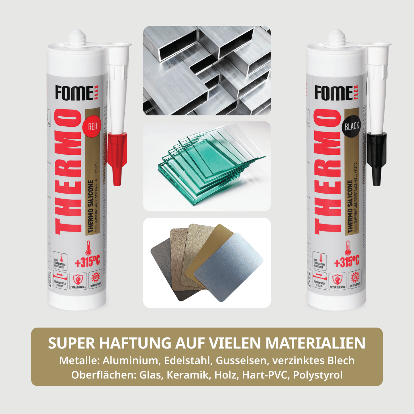 Fome Flex Thermo Super Haftung auf vielen Materialien