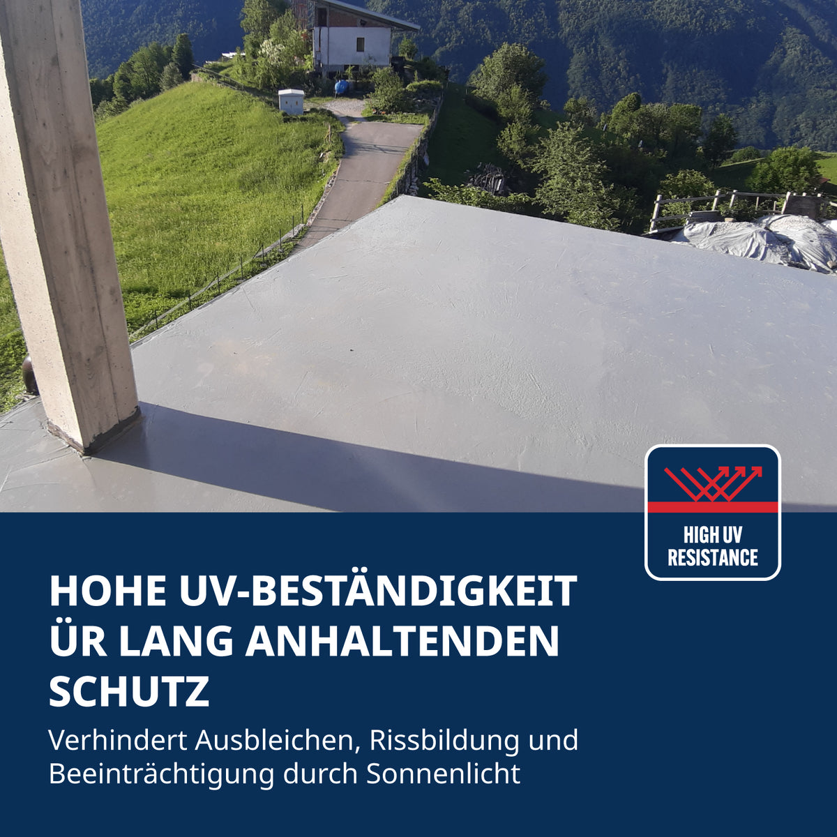 Hohe UV-Beständigkeit für lang anhaltenden Schutz