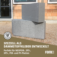 Point WDVS Speziell als Dämmstoffkleber entwickelt
Perfekt für NEOPOR-, EPS-, XPS-, PIR- und PF-Platten