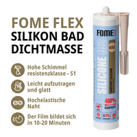 FOME FLEX 102 Sanitärsilikon für Bad & Küche, beige, 310ml