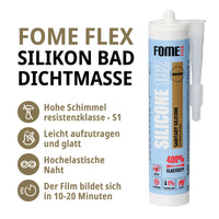 FOME FLEX 102 Sanitärsilikon für Bad & Küche, weiß, 310ml