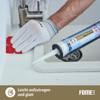 FOME FLEX 102 Sanitärsilikon für Bad & Küche, weiß, 310ml