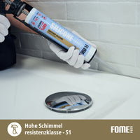 FOME FLEX 102 Sanitärsilikon für Bad & Küche, weiß, 310ml