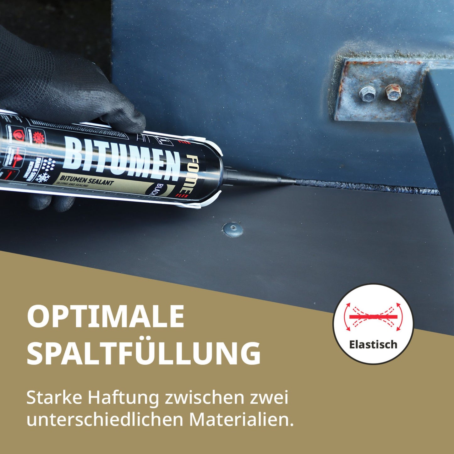 FOME FLEX Bitumen-Dichtstoff, Schwarz, 300ml