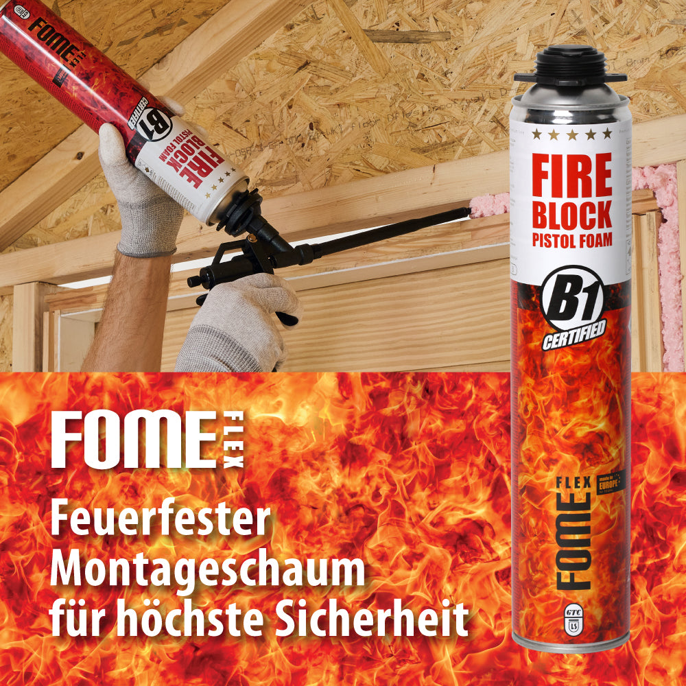 Feuerfester Montageschaum für höchste Sicherheit